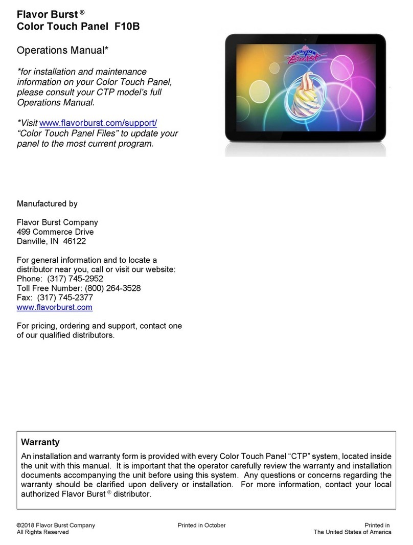 Flavor Burst F10B Operation manual