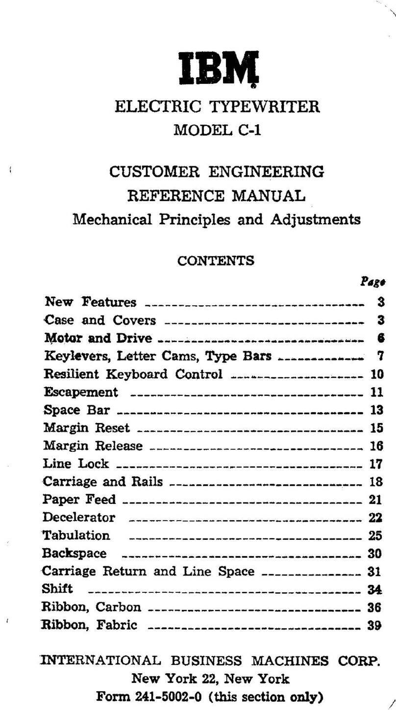 IBM C-1 User manual IBM C-1 User manual