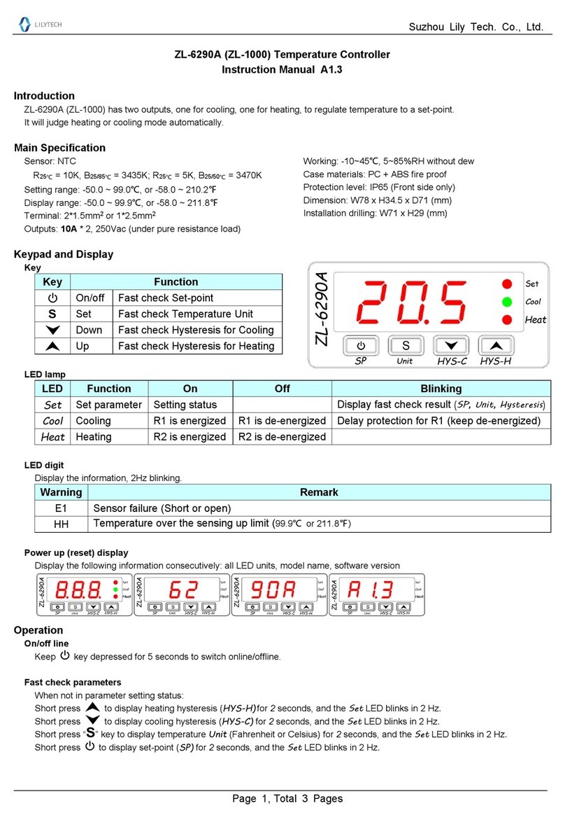 Lily Tech ZL-1000 instruction manual
