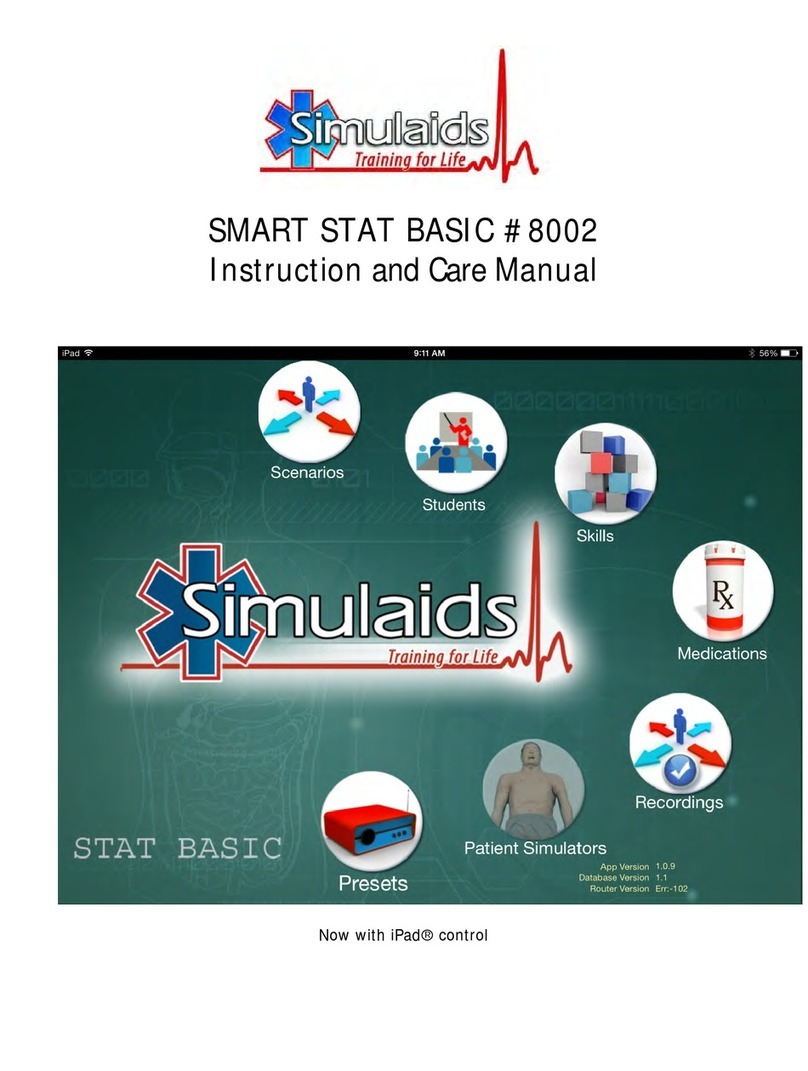 Simulaids SMART STAT BASIC 8002 Instruction and Care Manual Simulaids SMART STAT BASIC 8002 Instruction and Care Manual