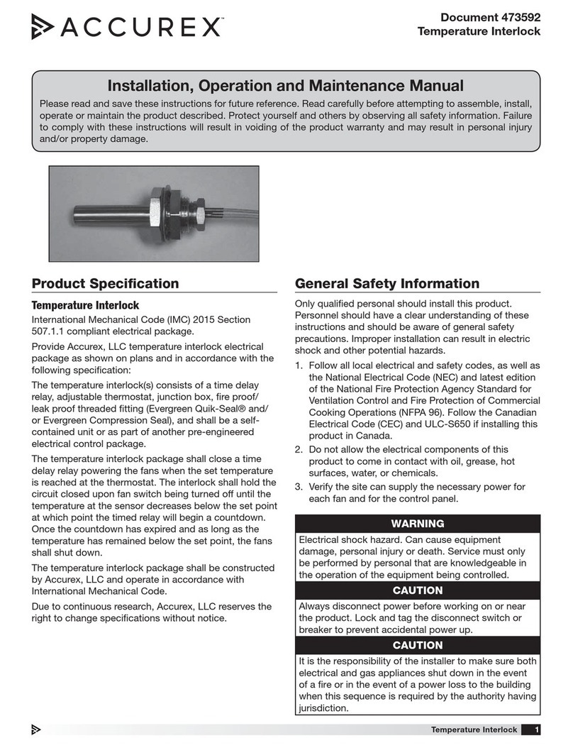 Accurex Temperature Interlock Installation, operation and maintenance manual