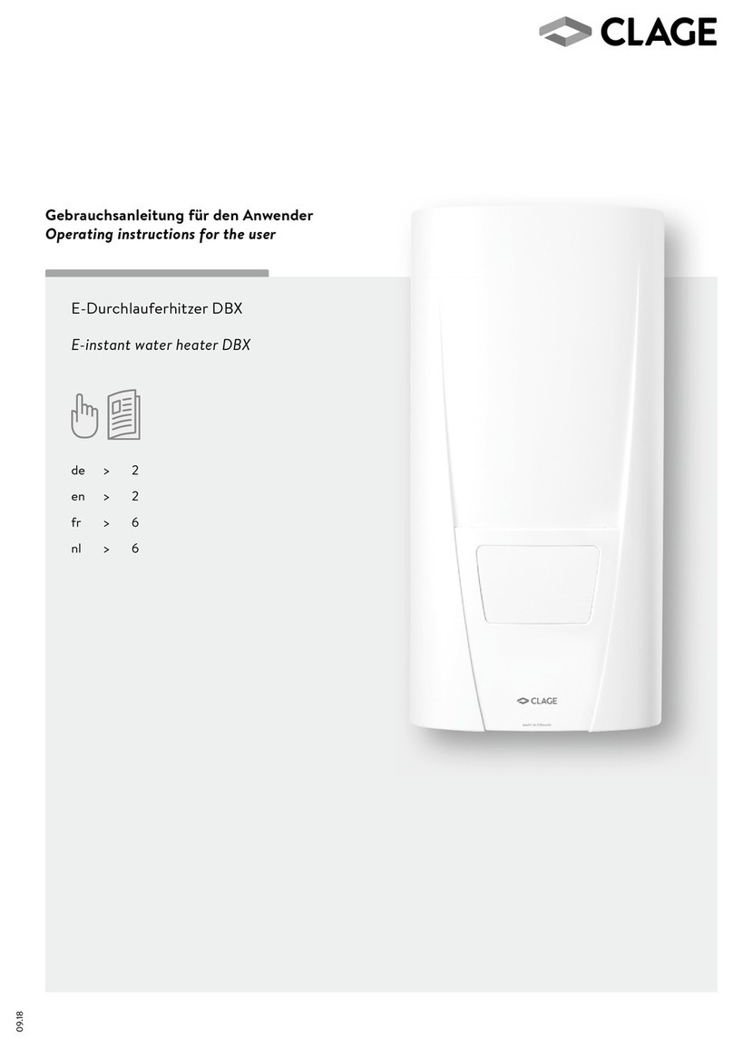 clage DBX Series Instruction Manual