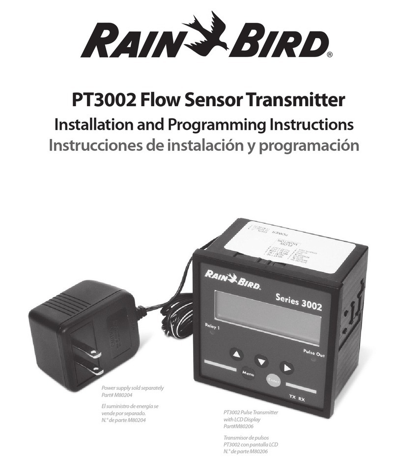 Rain Bird PT3002 Installation and programming instructions
