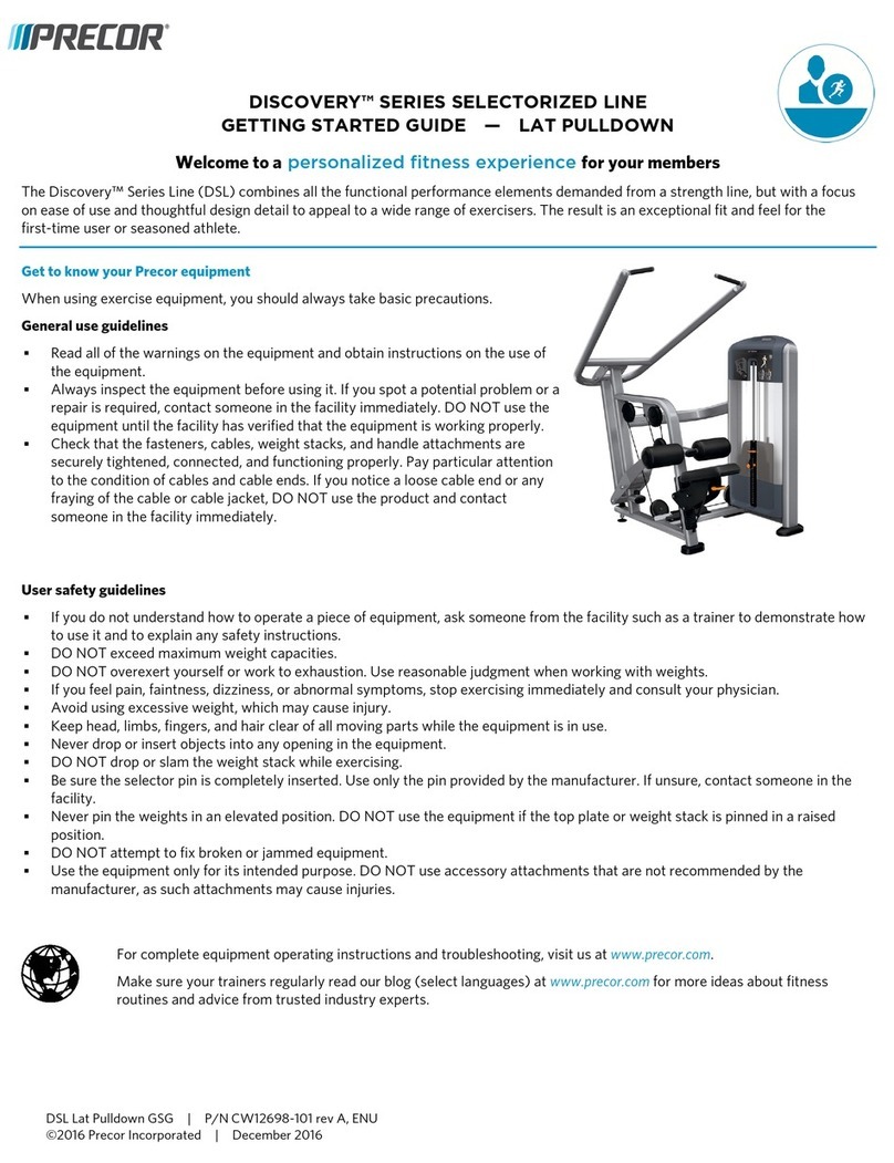 Precor Discovery Series User manual