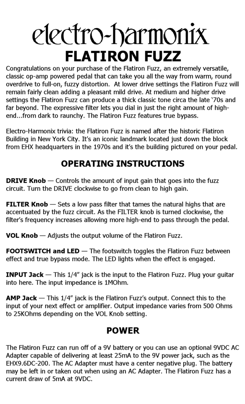 Electro-Harmonix FLATIRON FUZZ User manual