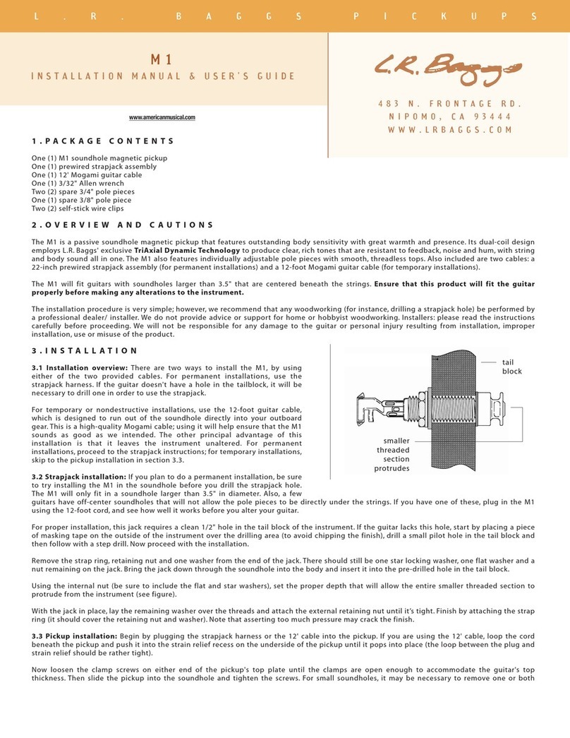 L.R. Baggs M1 Installation manual & users guide