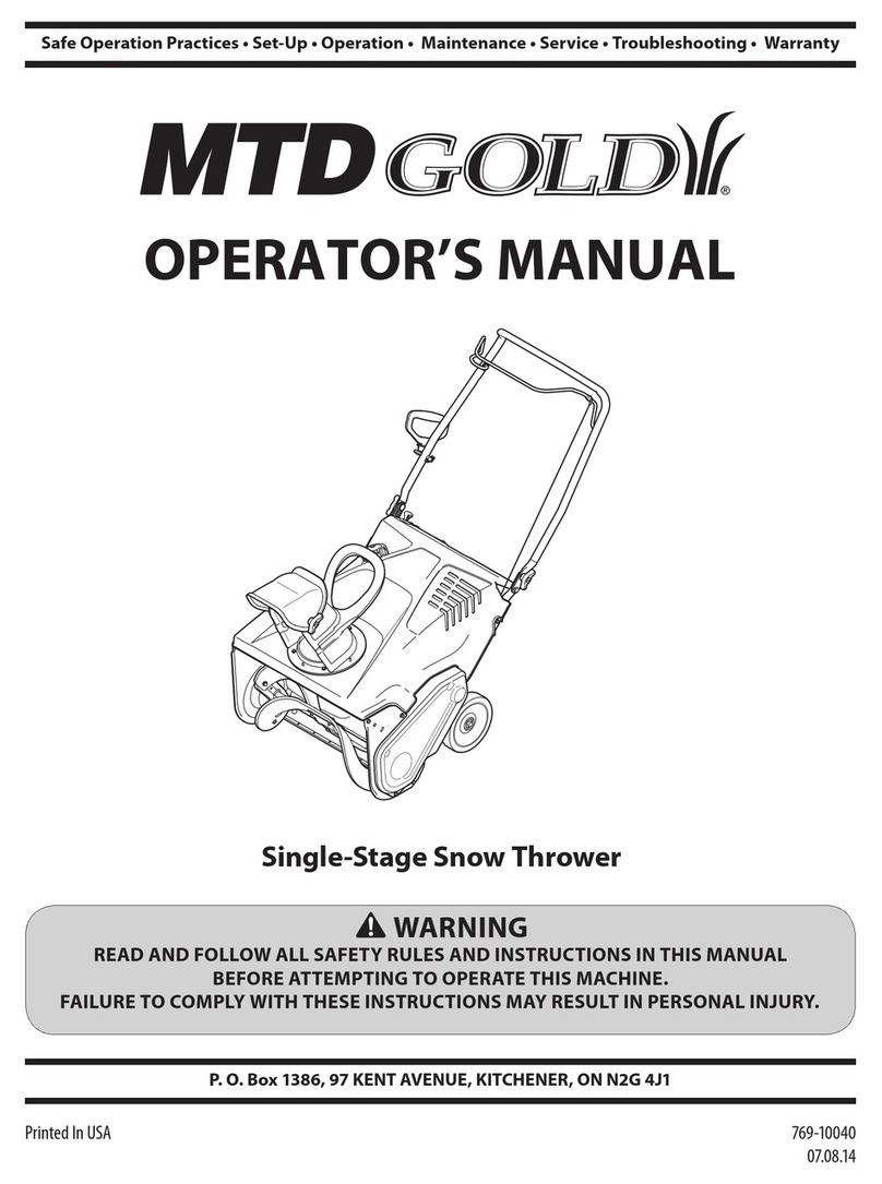 MTD Gold 31AS2T5E504 Operator's manual MTD Gold 31AS2T5E504 Operator's manual