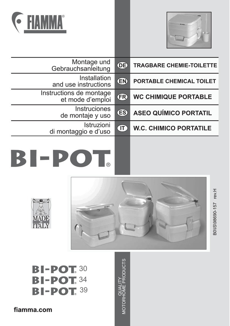 Fiamma Bi-Pot Series Installation and use instructions Fiamma Bi-Pot Series Installation and use instructions