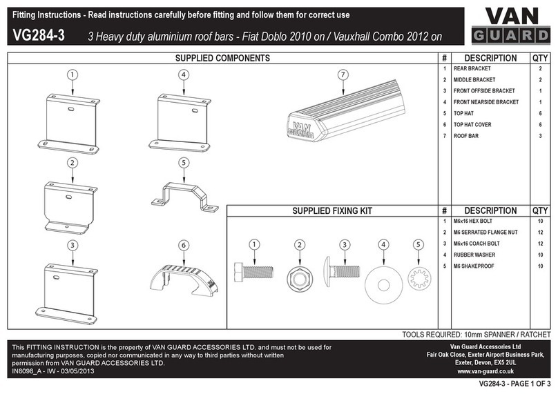 Vanguard VG284-3 Fitting instructions Vanguard VG284-3 Fitting instructions