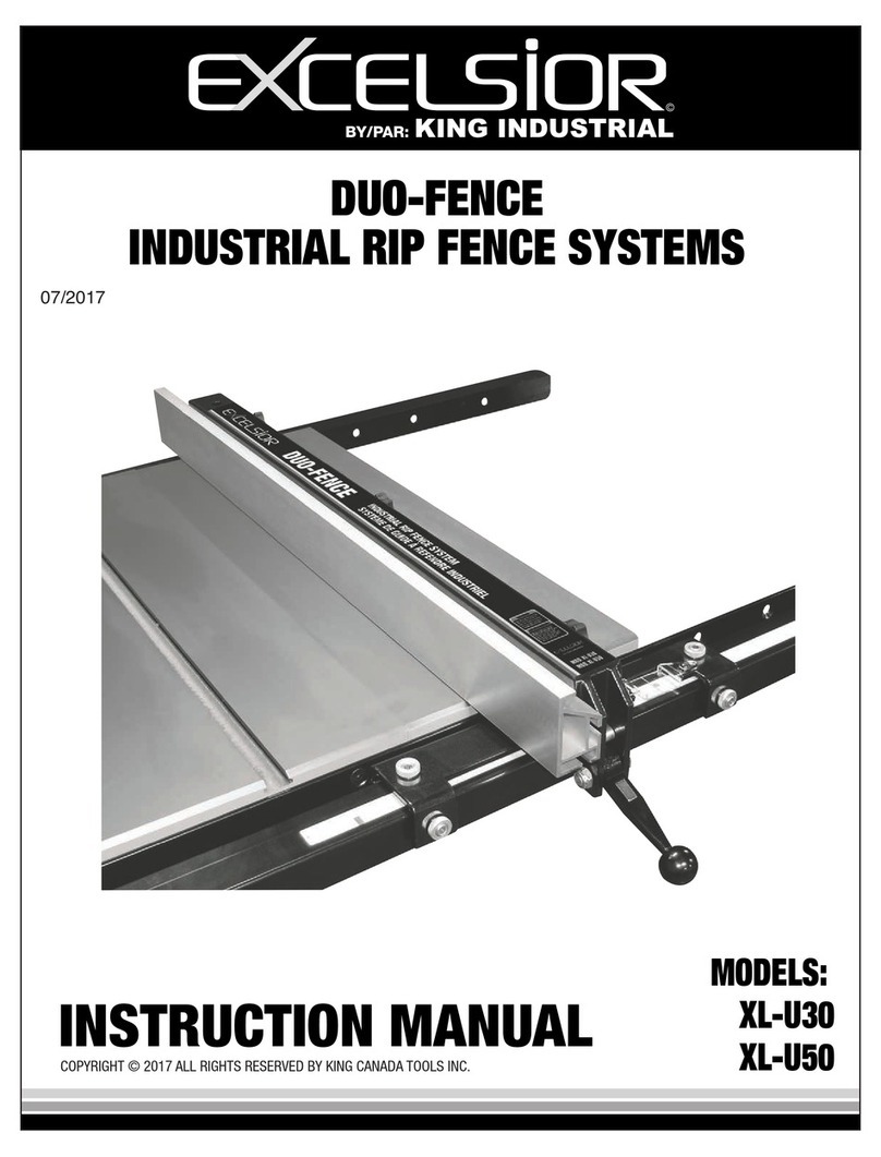 King Industrial Excelsior Duo-Fence XL-U30 instruction manual