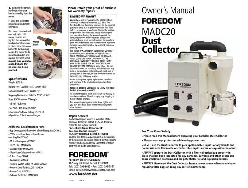 FOREDOM MADC20 owner's manual