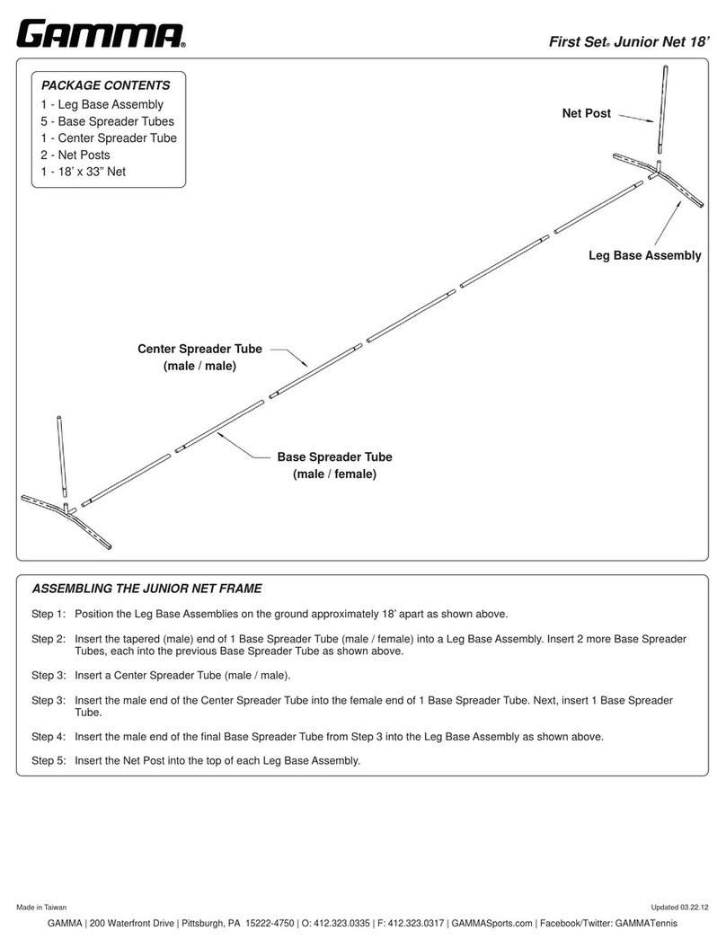 Gamma+ First Set Junior Net 18’ User manual