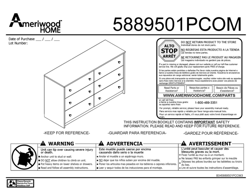 Ameriwood HOME 5889501PCOM Assembly manual