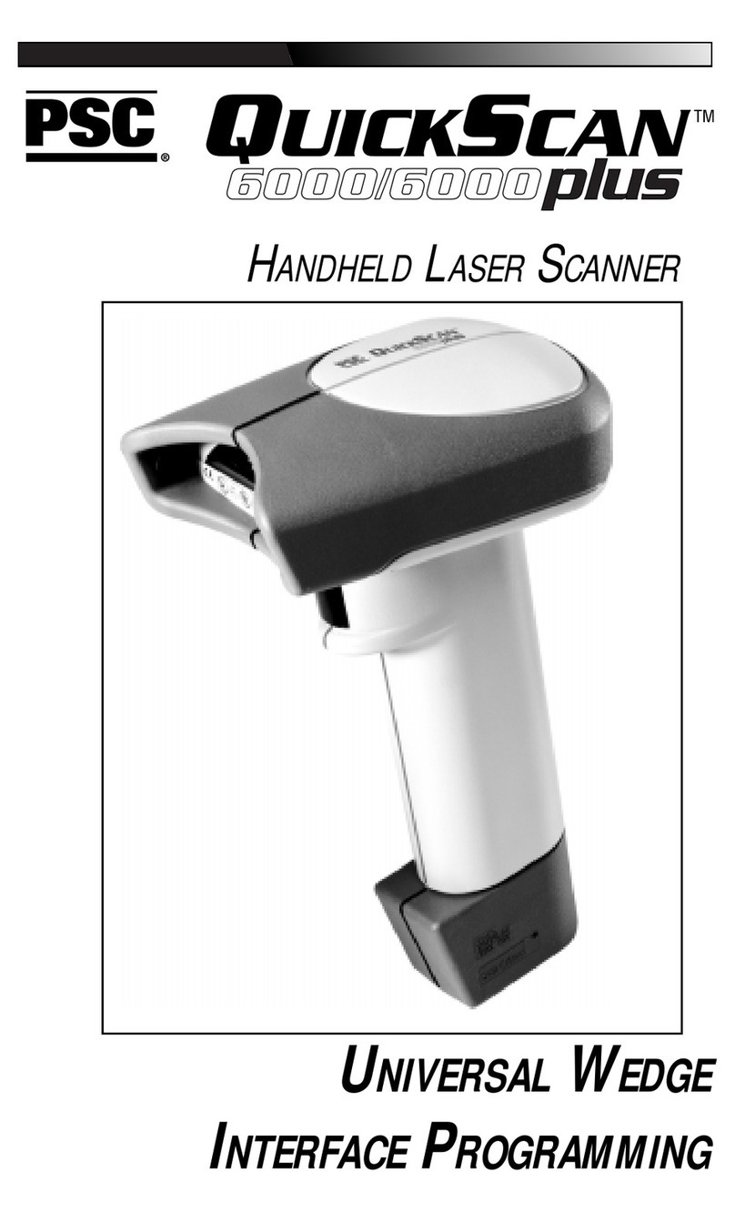 PSC Scanning QuickScan 6000 manual