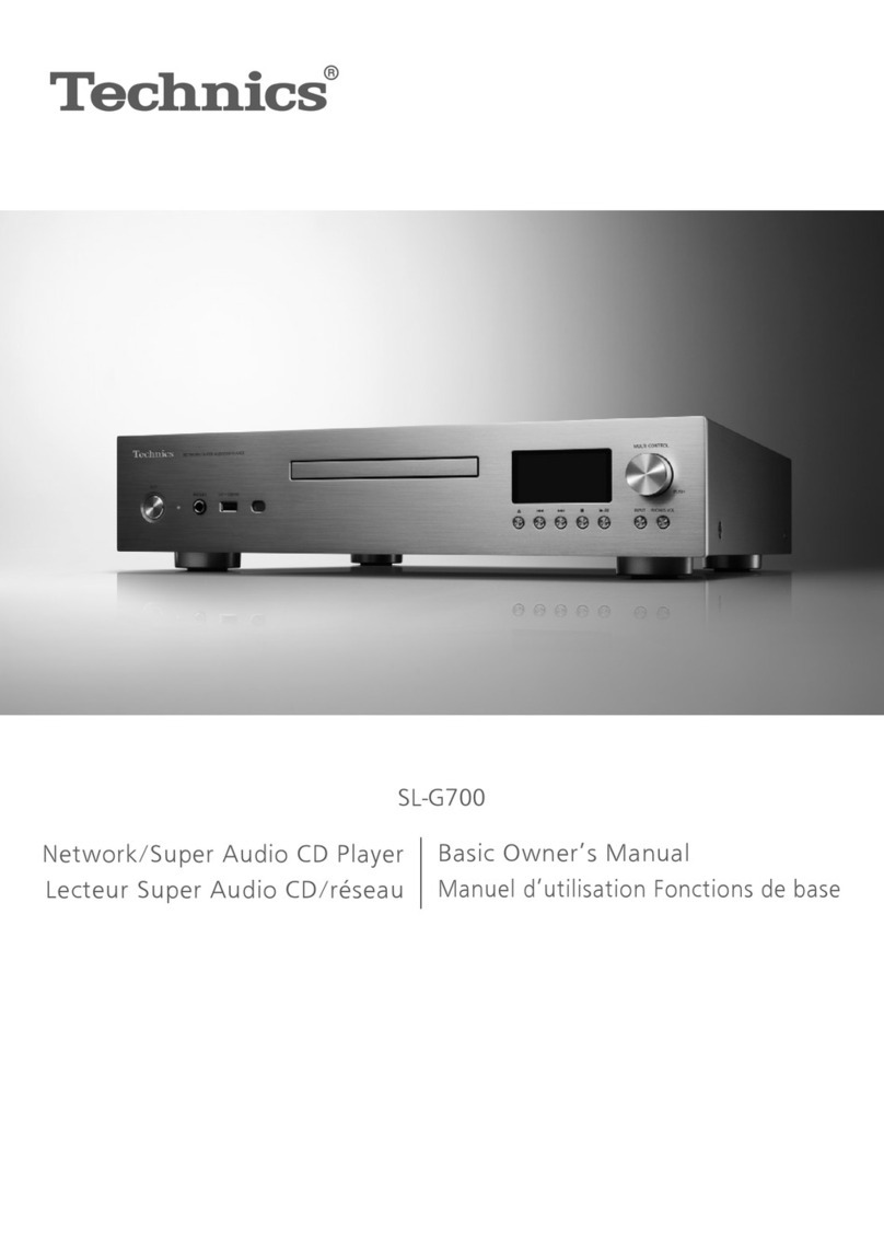 Technics SL-G700 Installation and service instructions