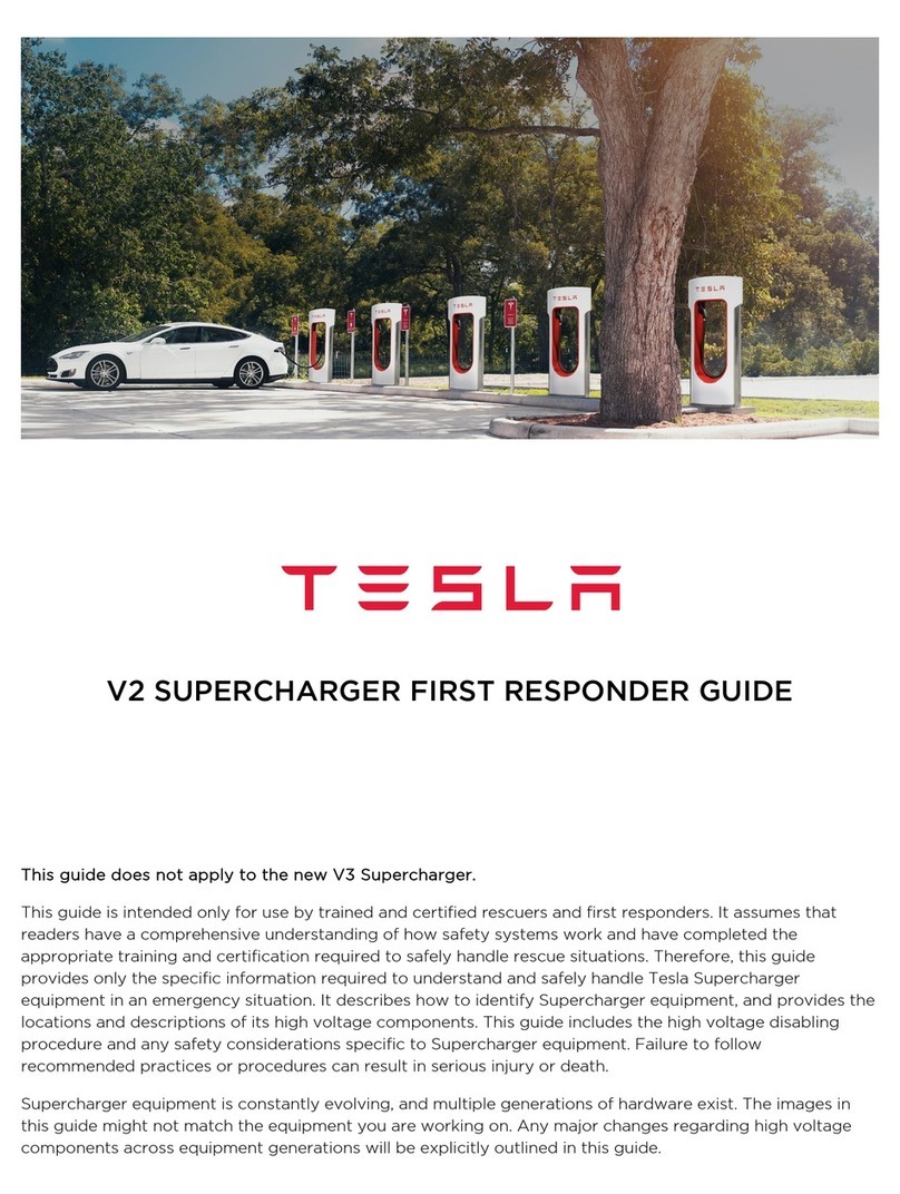 Tesla V2 SUPERCHARGER Instruction sheet