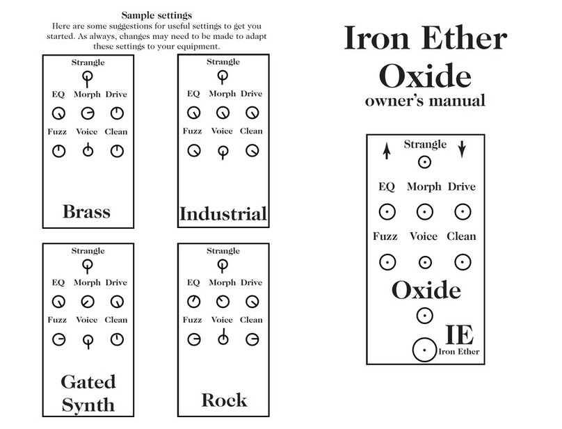 Iron Ether Oxide owner's manual