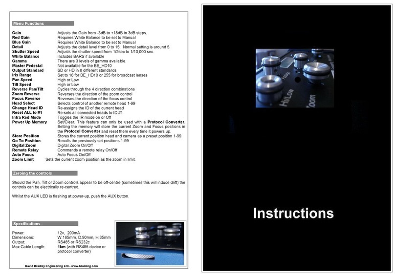 Bradley Engineering Micro Controller operating instructions