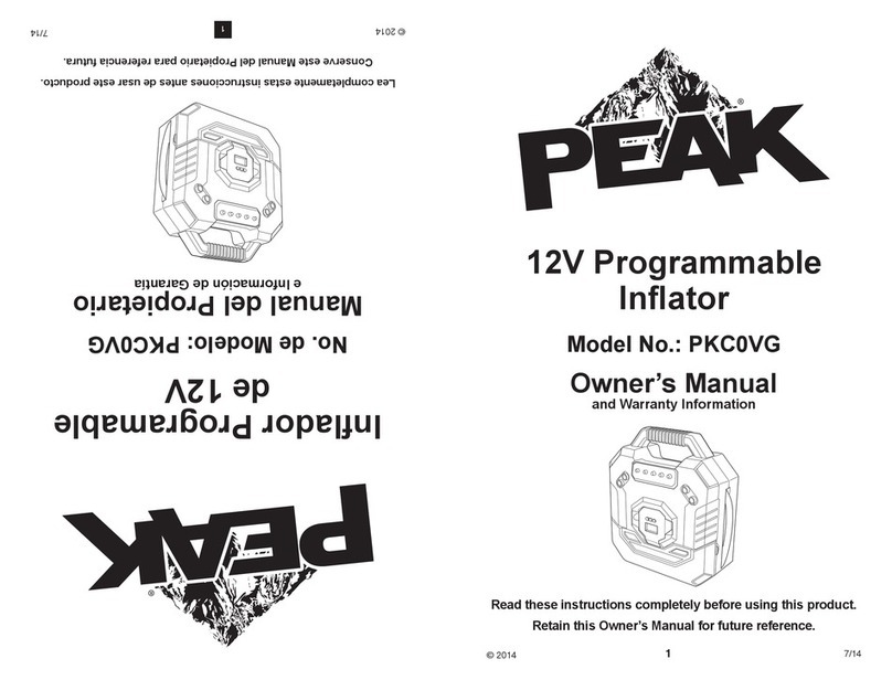 Peak PKC0VG owner's manual