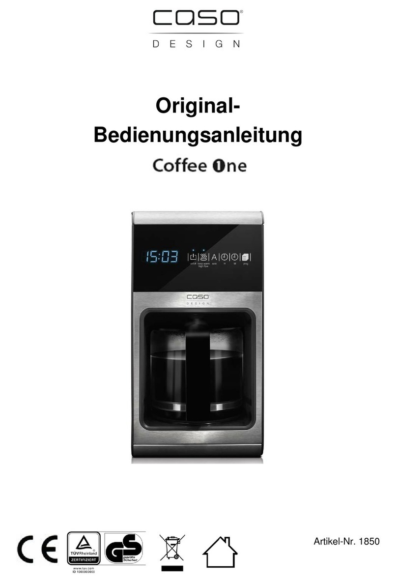 CASO DESIGN Coffee One CJ-633C User manual