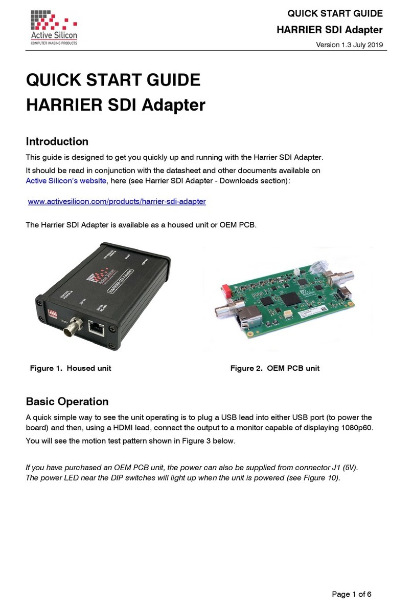 Active Silicon AS-ADP-SDI-001-A quick start guide