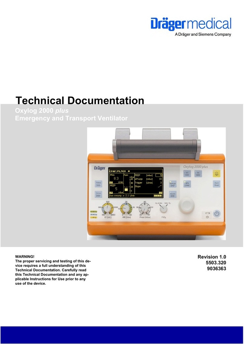 Dräger Medical Oxylog 2000 plus Technical documentation