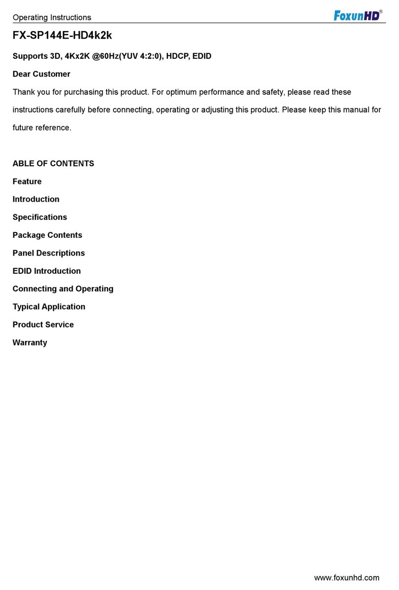 foxunhd FX-SP144E-HD4k2k User manual