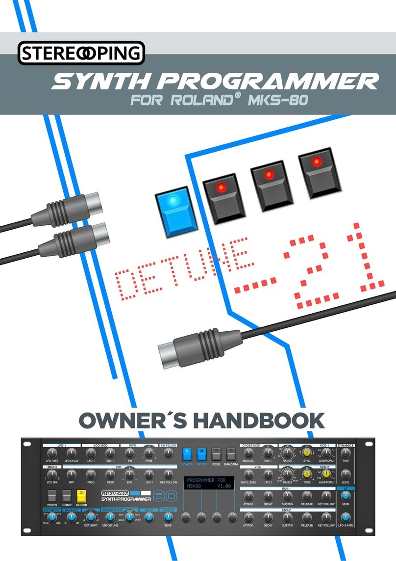 Stereoping synth programmer Operation manual