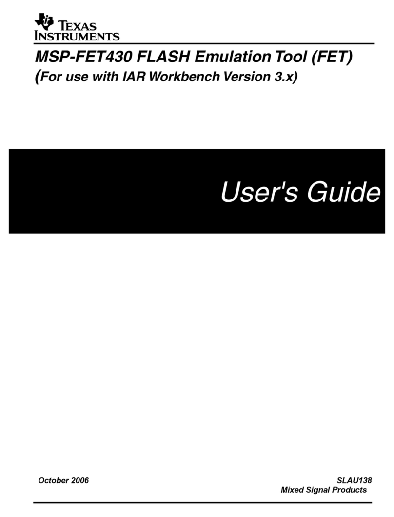Texas Instruments MSP-FET430 User manual