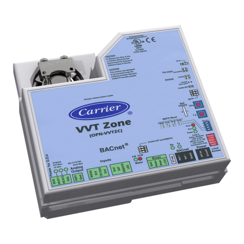 Carrier VVT Zone Installation and startup guide