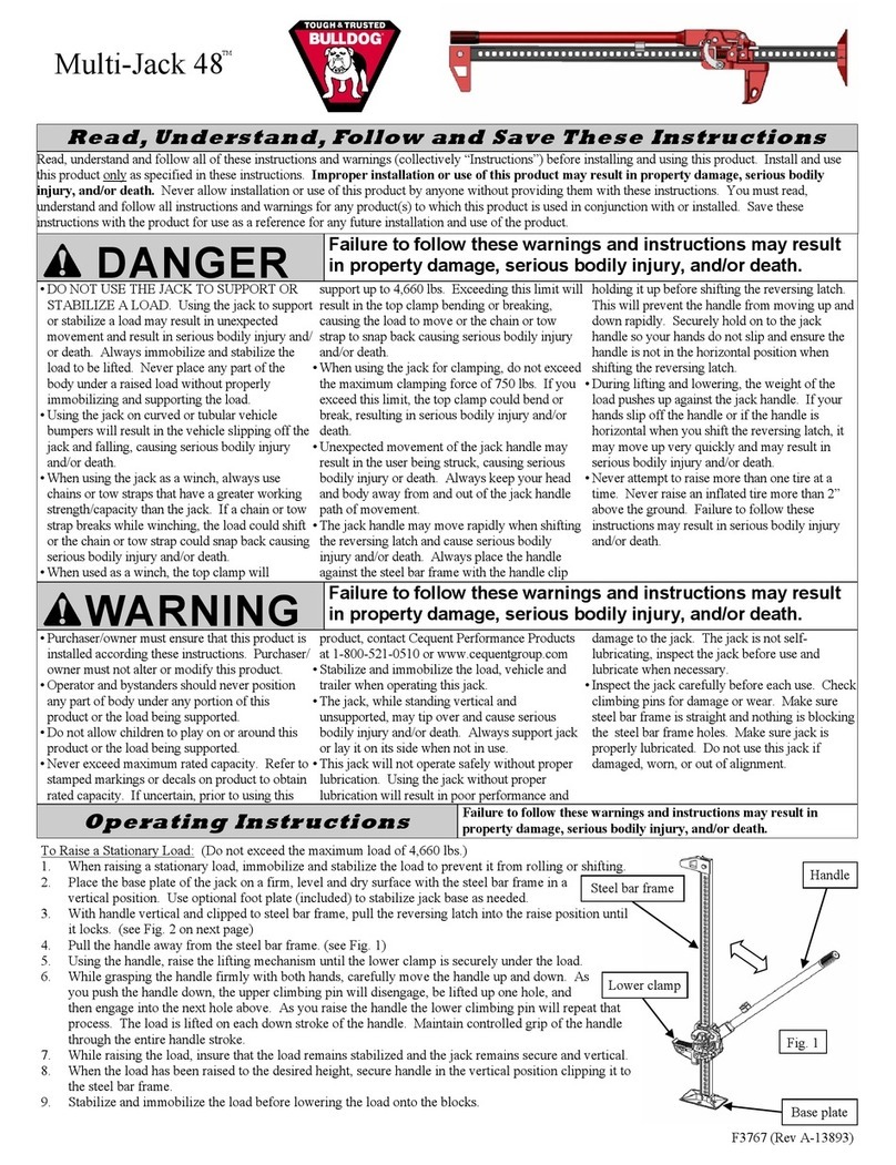Cequent BULLDOG Multi-Jack 48 instruction manual Cequent BULLDOG Multi-Jack 48 instruction manual