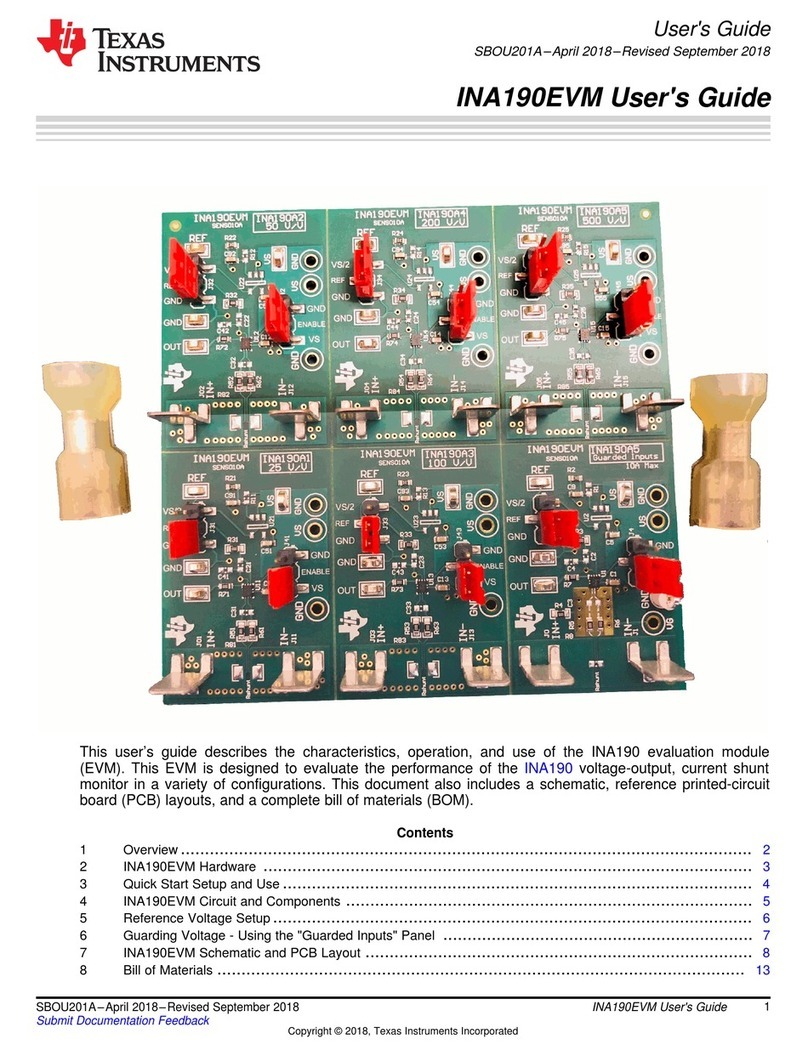 Texas Instruments INA190EVM User manual Texas Instruments INA190EVM User manual