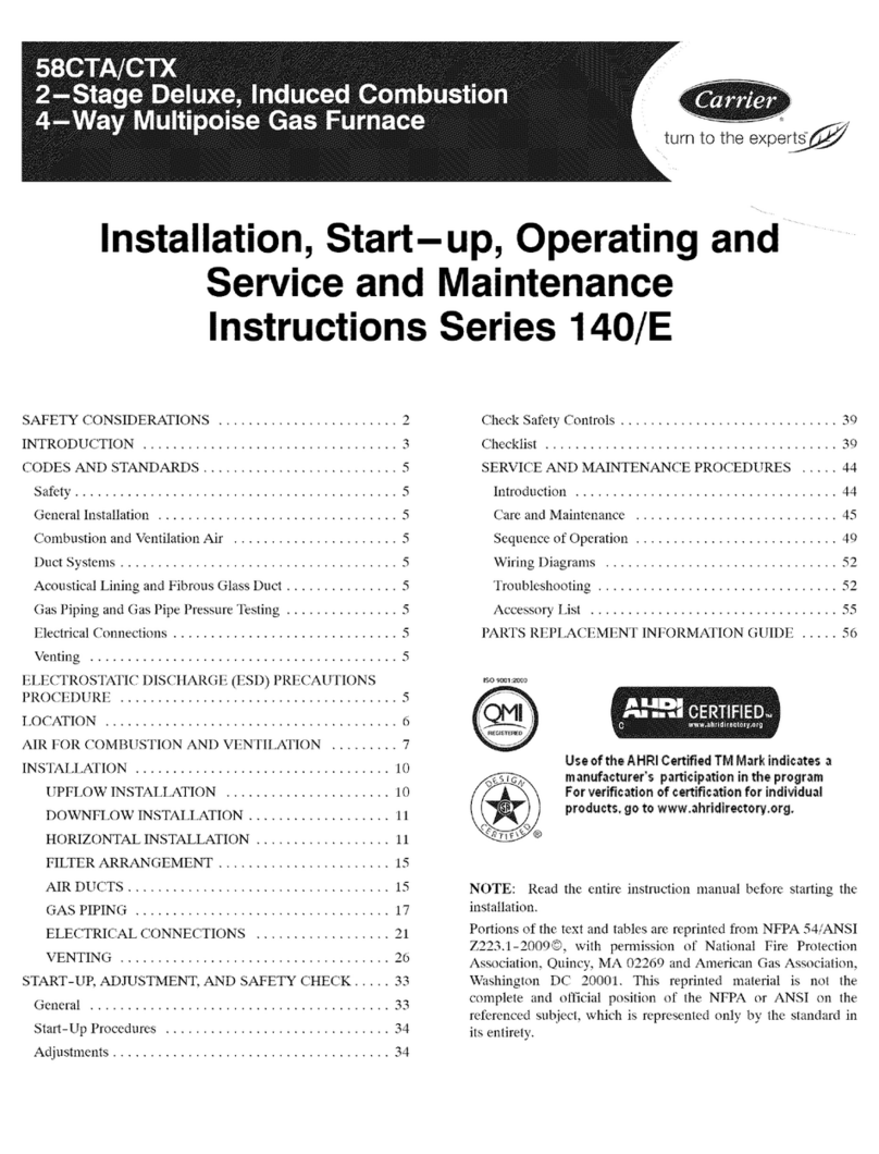 Carrier 140/E Series Installation, start--up, operating, and service and maintenance