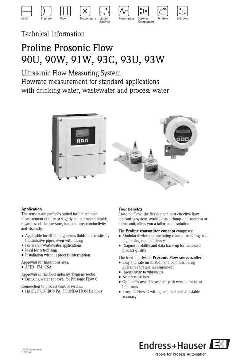 Endress+Hauser Proline Prosonic Flow90U technical information