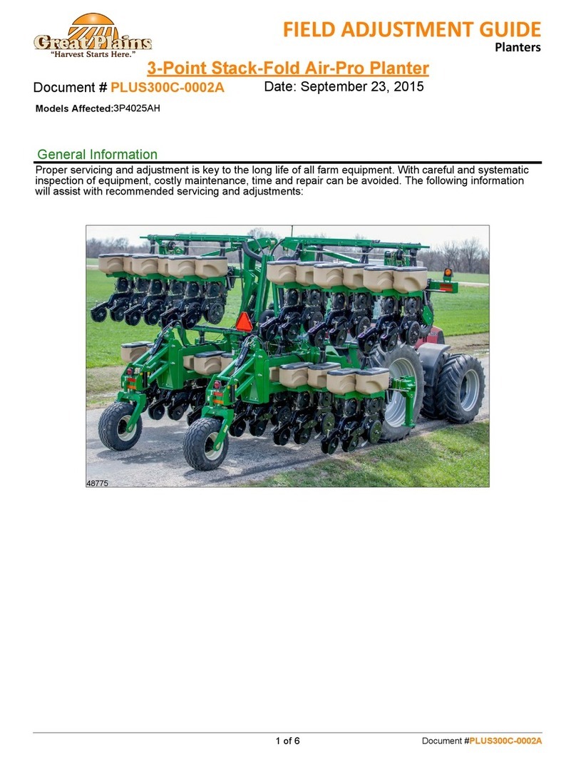 GREAT PLAINS Yield-Pro 3P4025AH FIELD ADJUSTMENT GUIDE