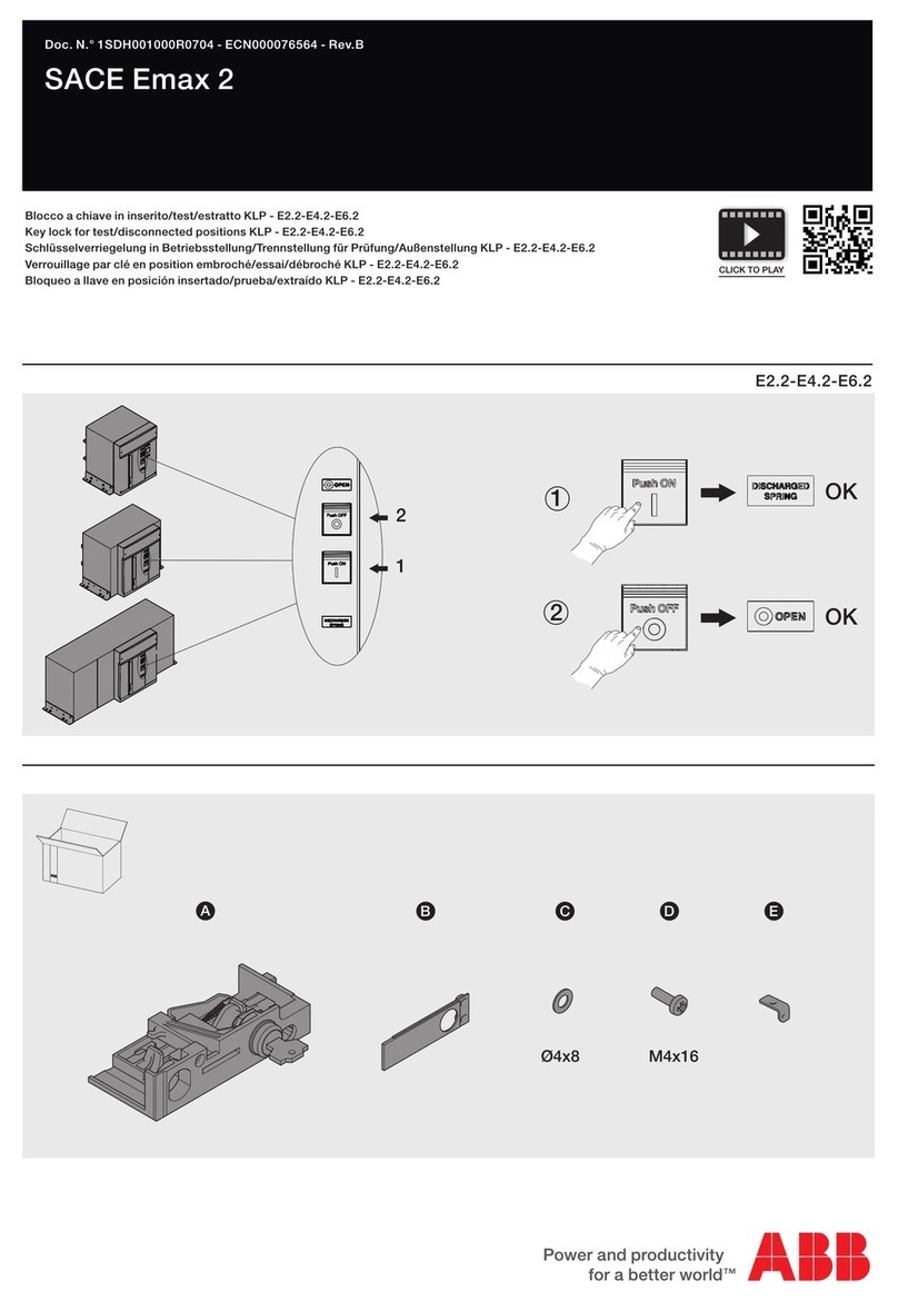 ABB SACE Emax 2 User manual ABB SACE Emax 2 User manual