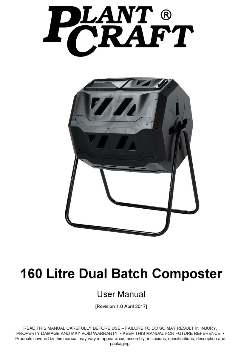 PLANTCRAFT 160 Litre Dual Batch Composter user manual