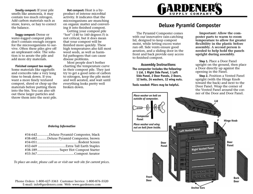 Gardeners Deluxe Pyramid Composter User manual