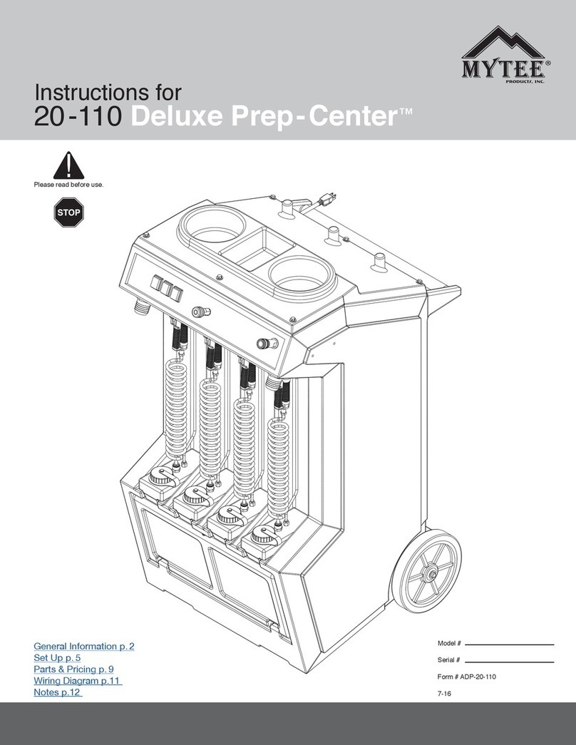Mytee Deluxe Prep-Center 20-110 User manual