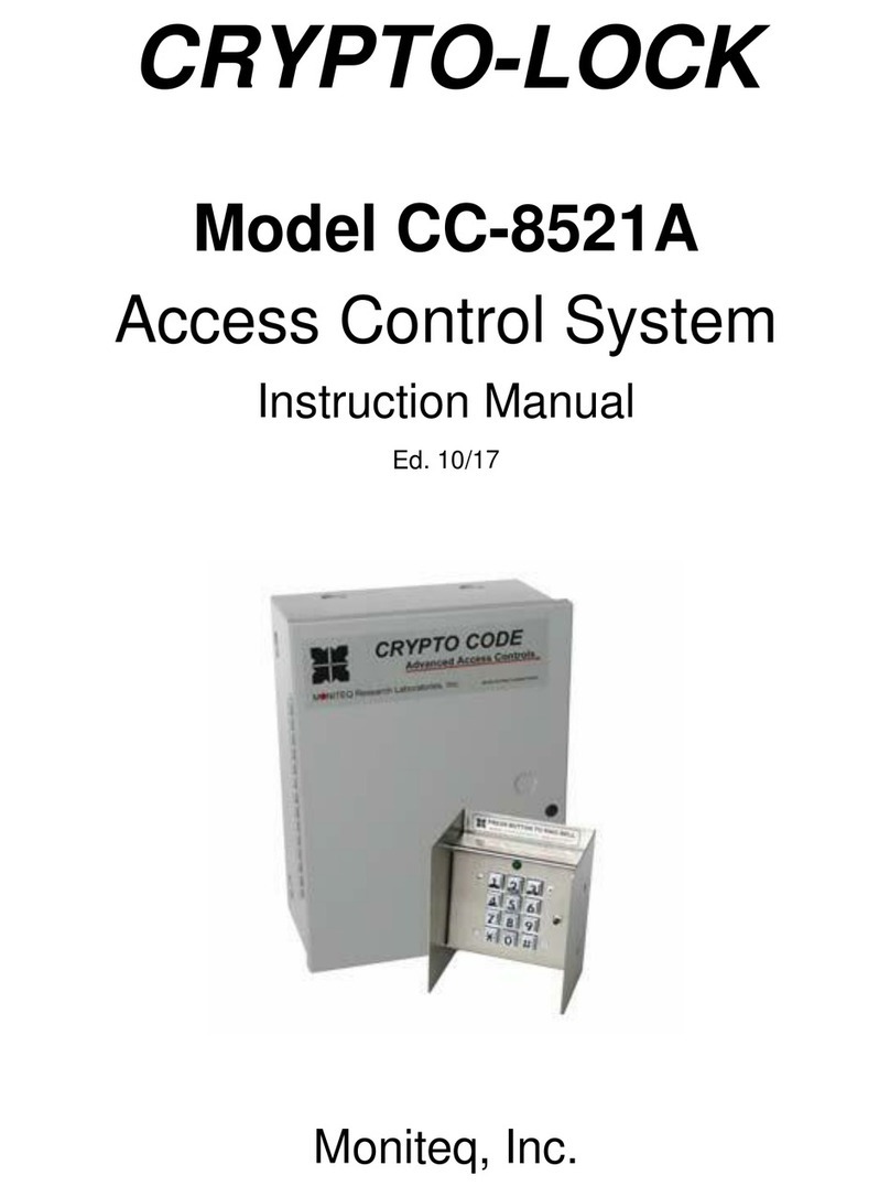 Moniteq CRYPTO-LOCK CC-8521A instruction manual Moniteq CRYPTO-LOCK CC-8521A instruction manual