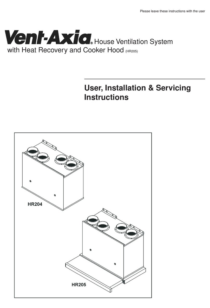 Vent-Axia HR205 User guide Vent-Axia HR205 User guide