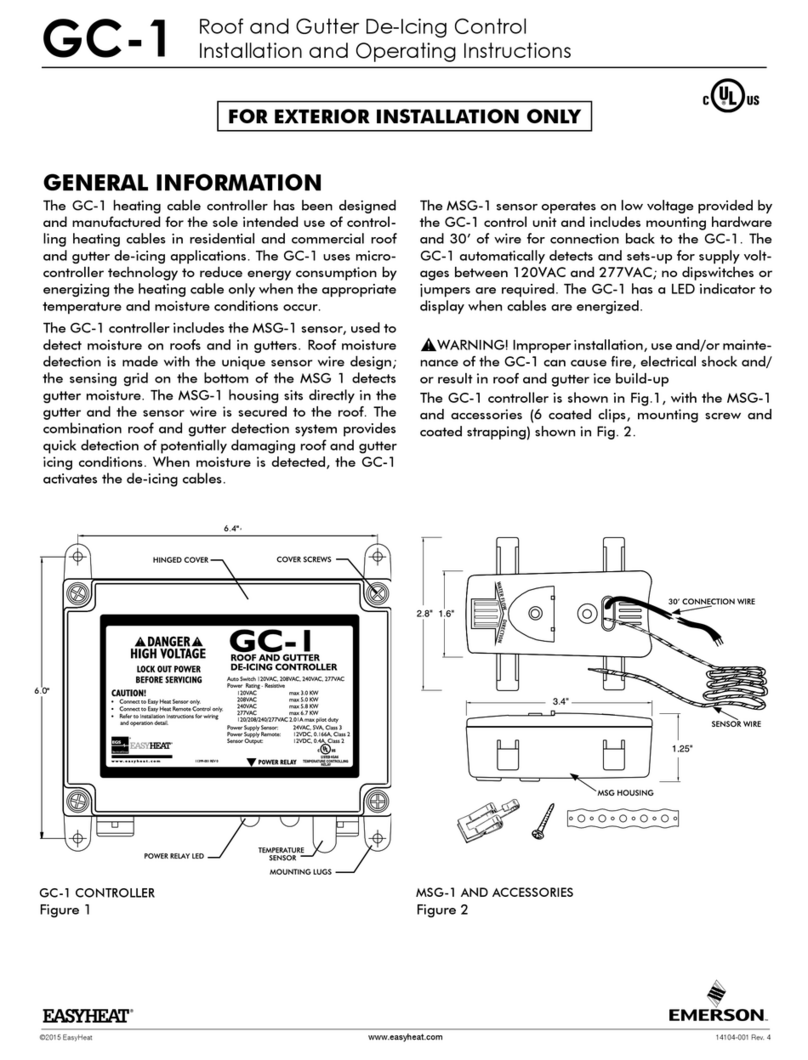 Emerson Easyheat GC-1 User manual