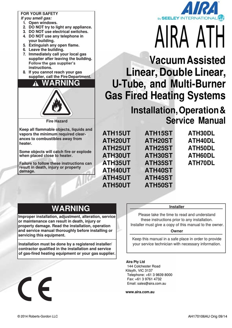 Seeley AIRA ATH Series Installation, operation & service manual