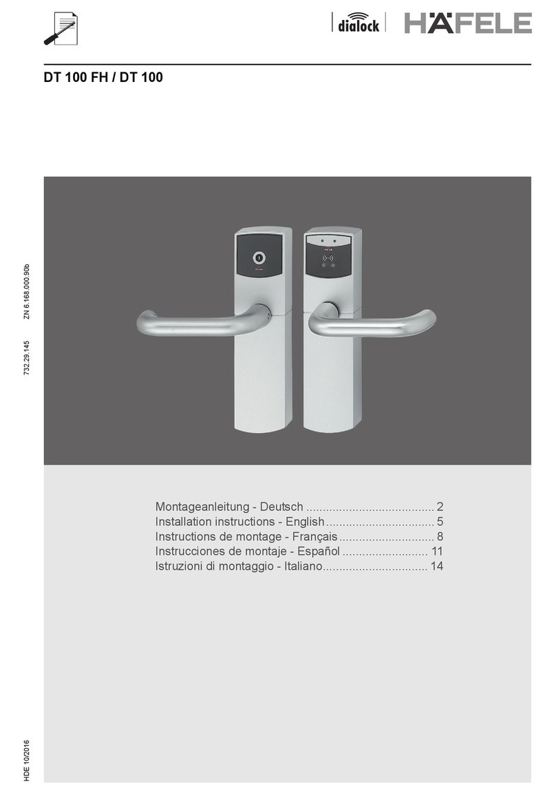 Hafele dialock DT 100 installation instructions