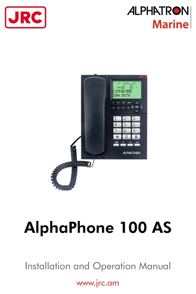 JRC Alphatron Marine AlphaPhone 100 AS Installation and operation manual