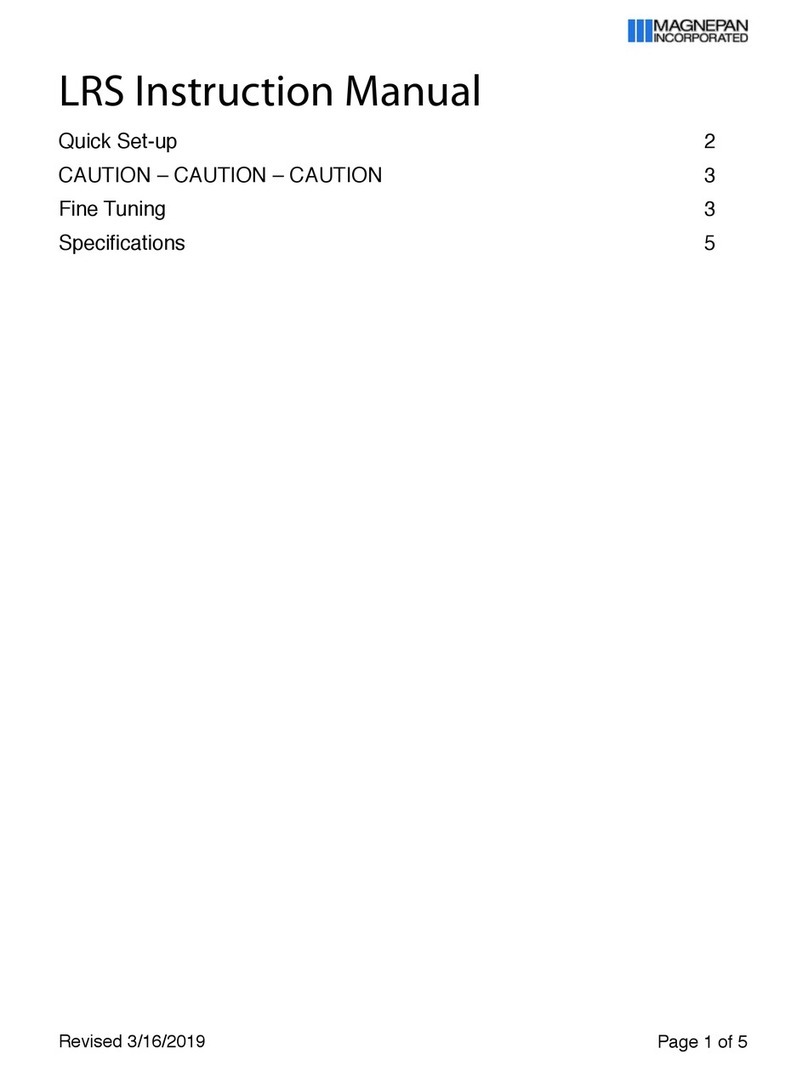 MAGNEPLANAR LRS instruction manual