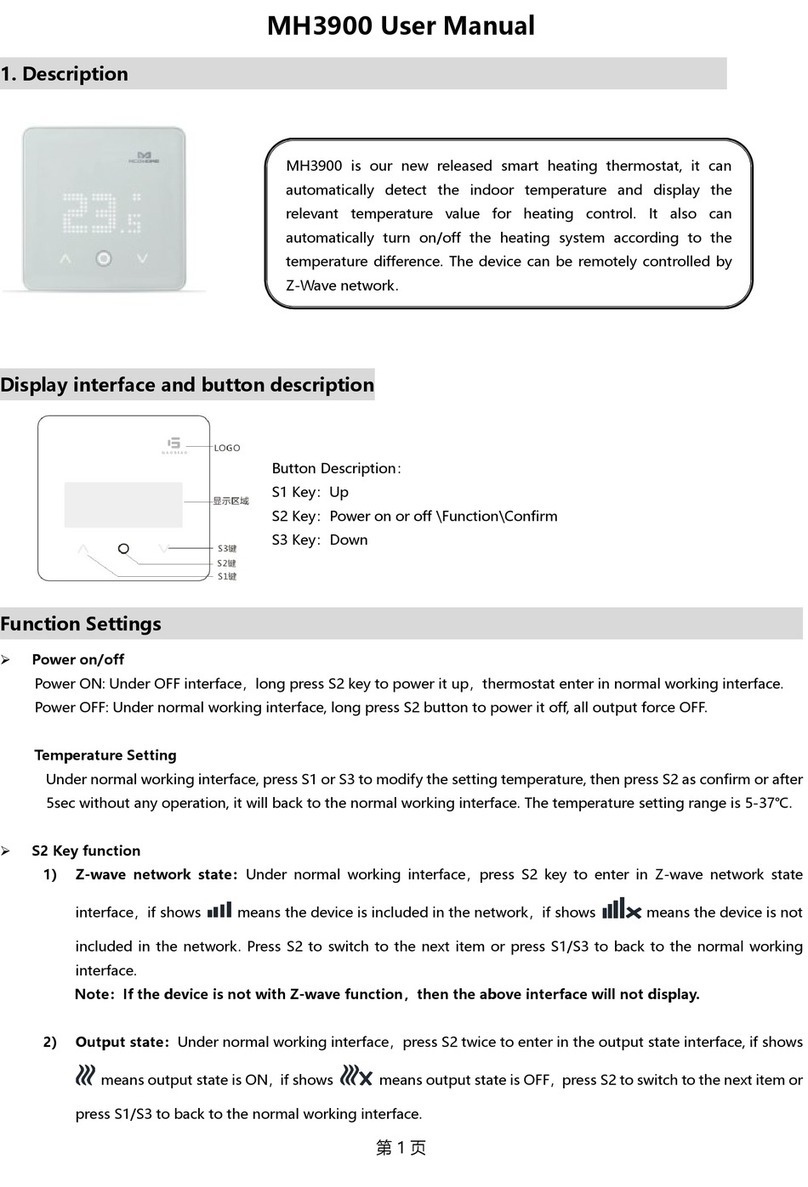 MCOHome MH3900 User manual