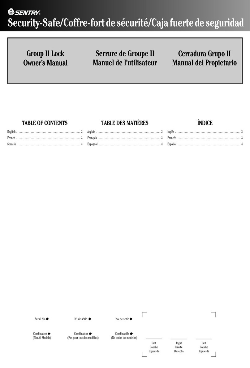 Sentry Group II Lock User manual