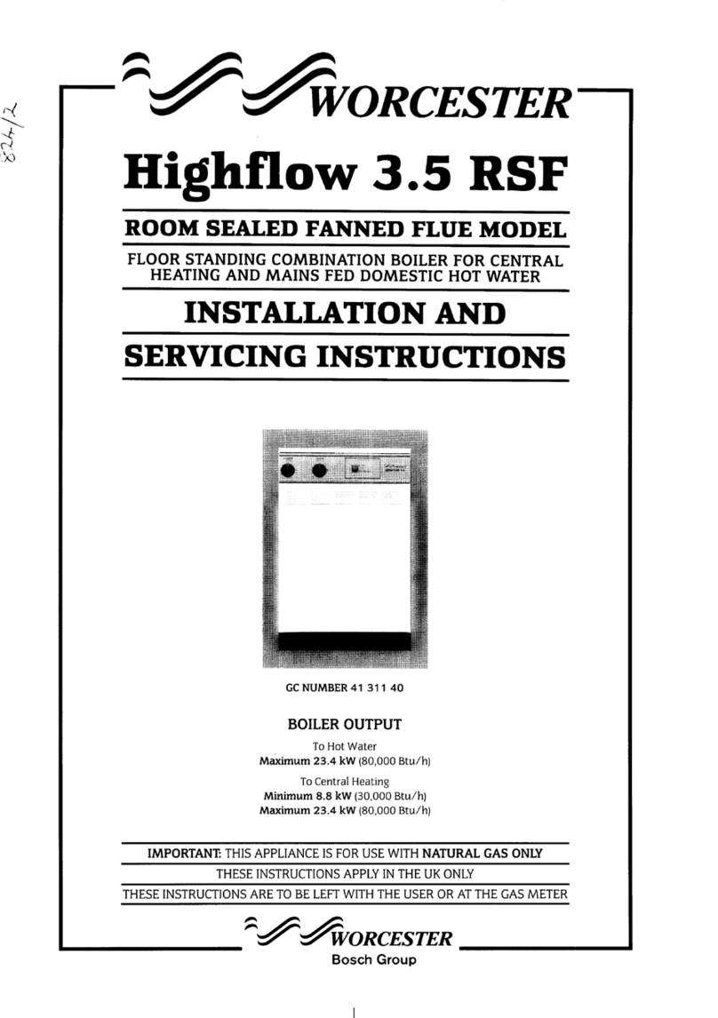 Worcester Bosch Highflow 3.5 RSF Installation and servicing instructions