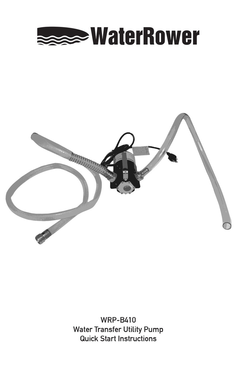 WaterRower WRP-B410 Quick start instructions
